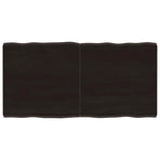 Table Top Dark Brown 120x60x(2-6) cm Treated Solid Wood Live Edge