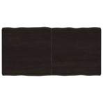Table Top Dark Brown 120x60x(2-6) cm Treated Solid Wood Live Edge
