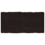 Table Top Dark Brown 120x60x(2-6) cm Treated Solid Wood Live Edge