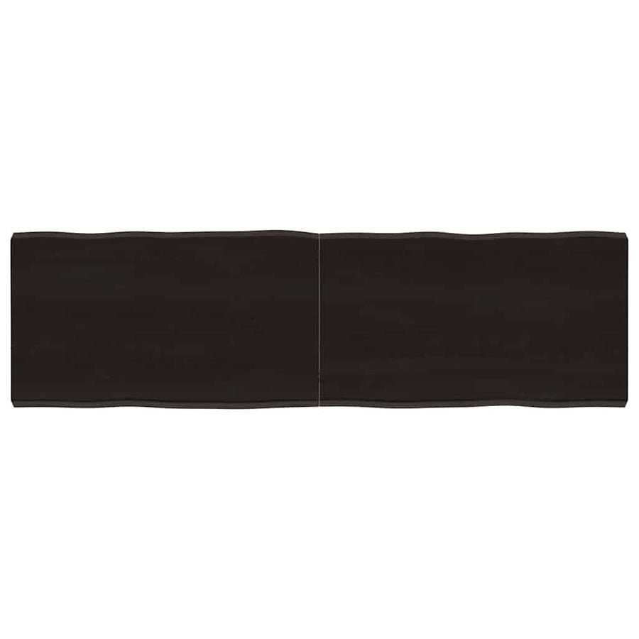Table Top Dark Brown 140x40x(2-4) cm Live Edge
