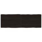 Table Top Dark Brown 140x50x(2-4) cm Live Edge