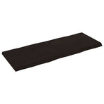 Table Top Dark Brown 140x50x(2-4) cm Live Edge