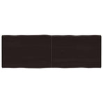 Table Top Dark Brown 140x50x(2-4) cm Live Edge