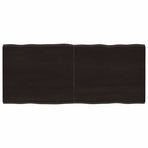 Table Top Dark Brown 140x60x(2-4) cm Live Edge