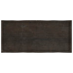 Table Top Dark Brown 140x60x(2-4) cm Live Edge