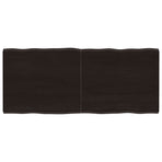 Table Top Dark Brown 140x60x(2-4) cm Live Edge