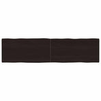Table Top Dark Brown 160x40x(2-4) cm Live Edge