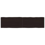 Table Top Dark Brown 160x40x(2-4) cm Live Edge