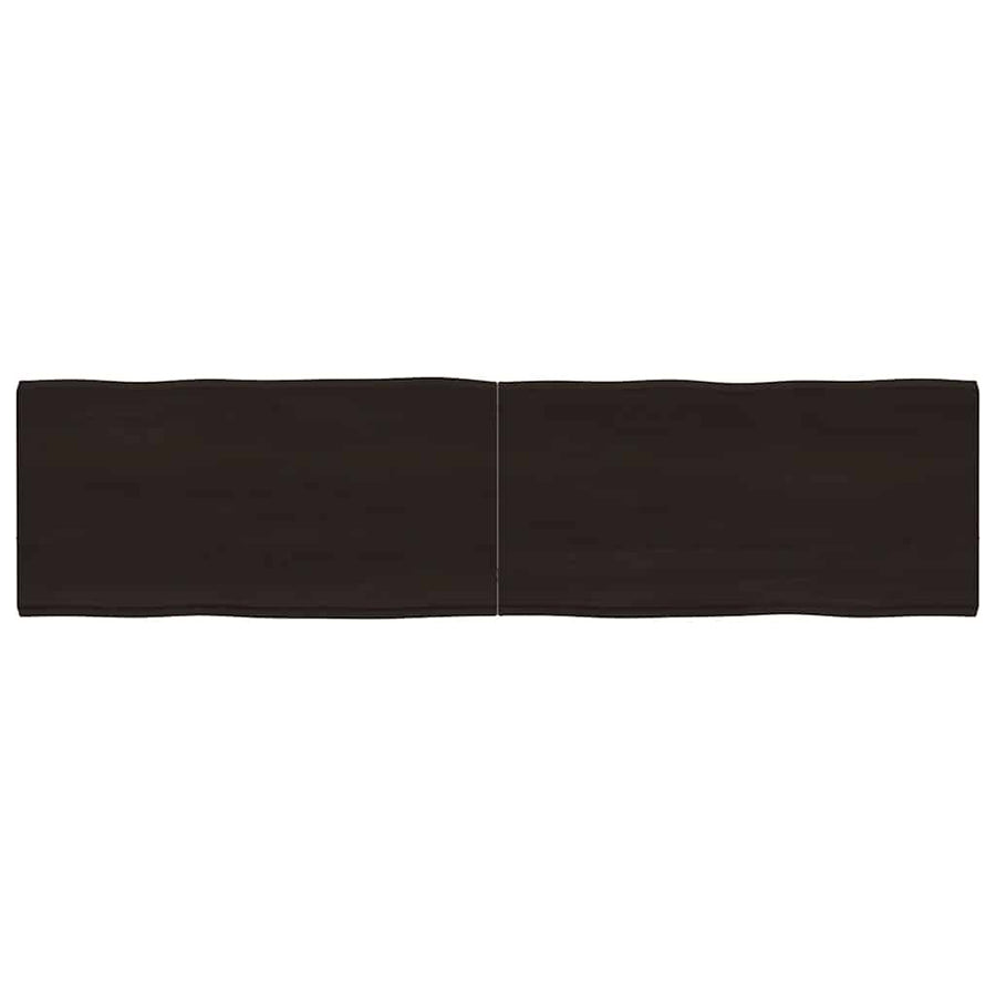 Table Top Dark Brown 160x40x(2-4) cm Live Edge