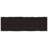 Table Top Dark Brown 160x50x(2-4) cm Treated Solid Wood Live Edge