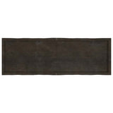 Table Top Dark Brown 160x50x(2-4) cm Treated Solid Wood Live Edge
