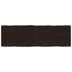 Table Top Dark Brown 160x50x(2-4) cm Live Edge