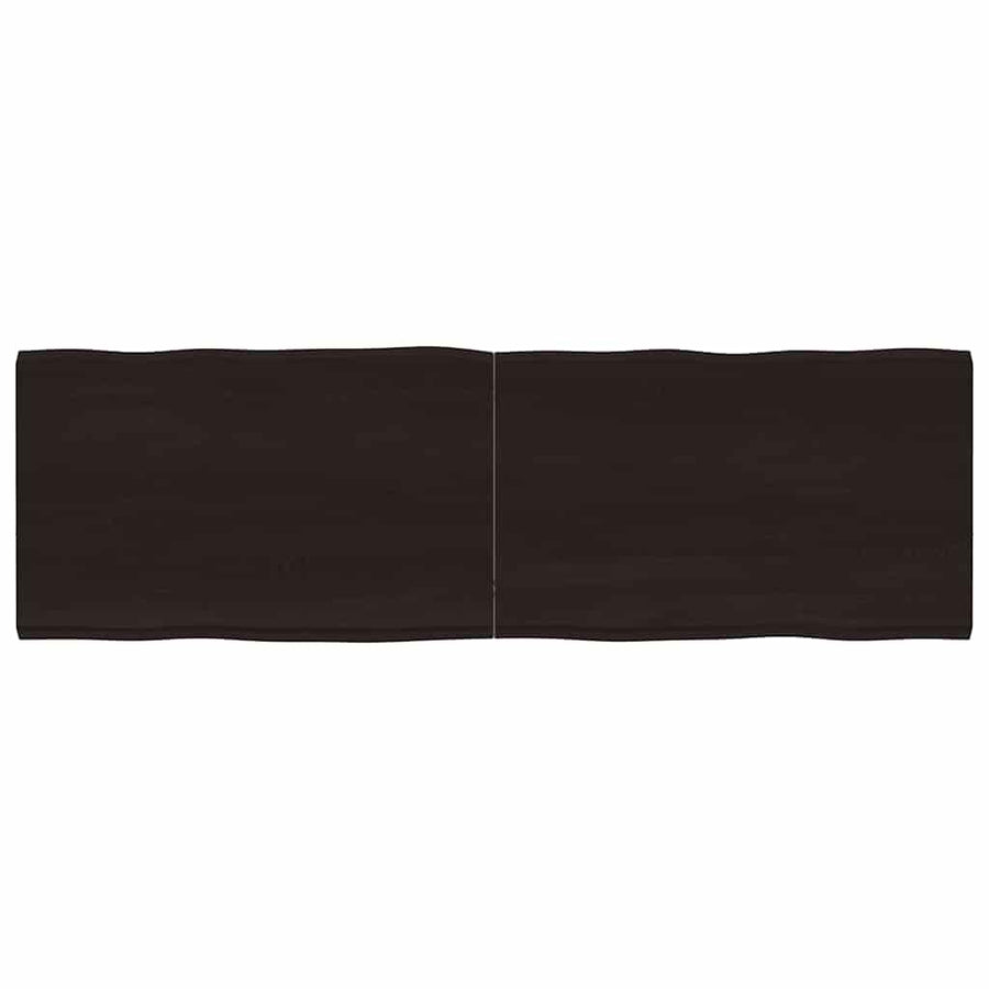 Table Top Dark Brown 160x50x(2-4) cm Live Edge