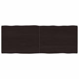 Table Top Dark Brown 160x60x(2-4) cm Treated Solid Wood Live Edge