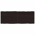 Table Top Dark Brown 160x60x(2-4) cm Live Edge