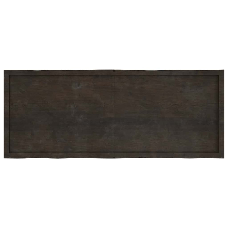 Table Top Dark Brown 160x60x(2-4) cm Live Edge