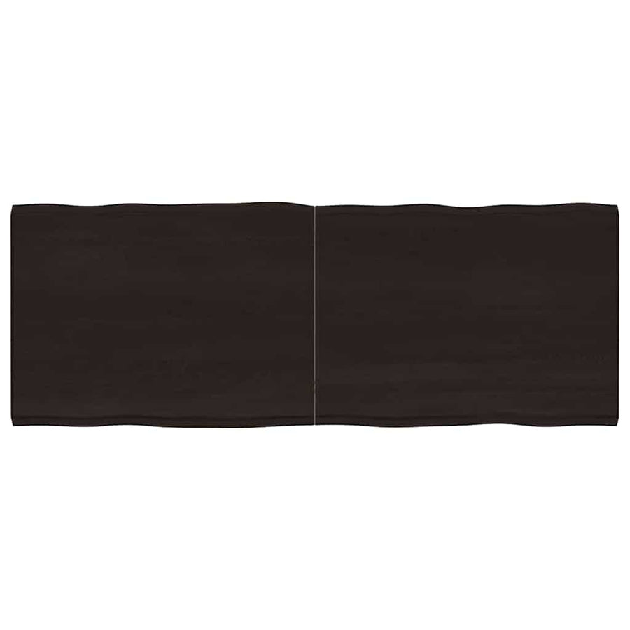 Table Top Dark Brown 160x60x(2-4) cm Live Edge