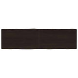 Table Top Dark Brown 180x50x(2-4) cm Treated Solid Wood Live Edge