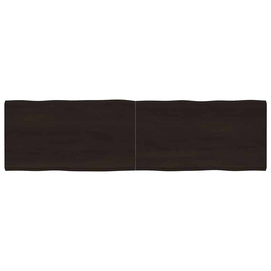 Table Top Dark Brown 180x50x(2-4) cm Live Edge
