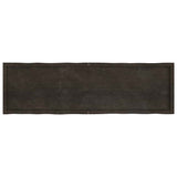 Table Top Dark Brown 180x50x(2-4) cm Treated Solid Wood Live Edge - Side View