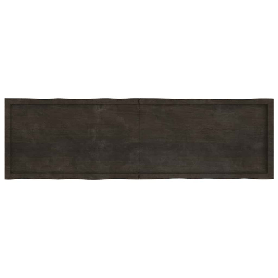 Table Top Dark Brown 180x50x(2-4) cm Live Edge