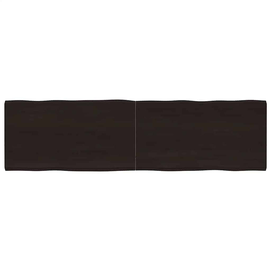 Table Top Dark Brown 180x50x(2-4) cm Live Edge
