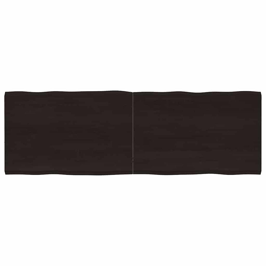 Table Top Dark Brown 180x60x(2-4) cm Live Edge