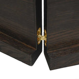 Table Top Dark Brown 180x60x(2-4) cm Treated Solid Wood Live Edge - Top-Down View