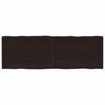 Table Top Dark Brown 180x60x(2-4) cm Live Edge