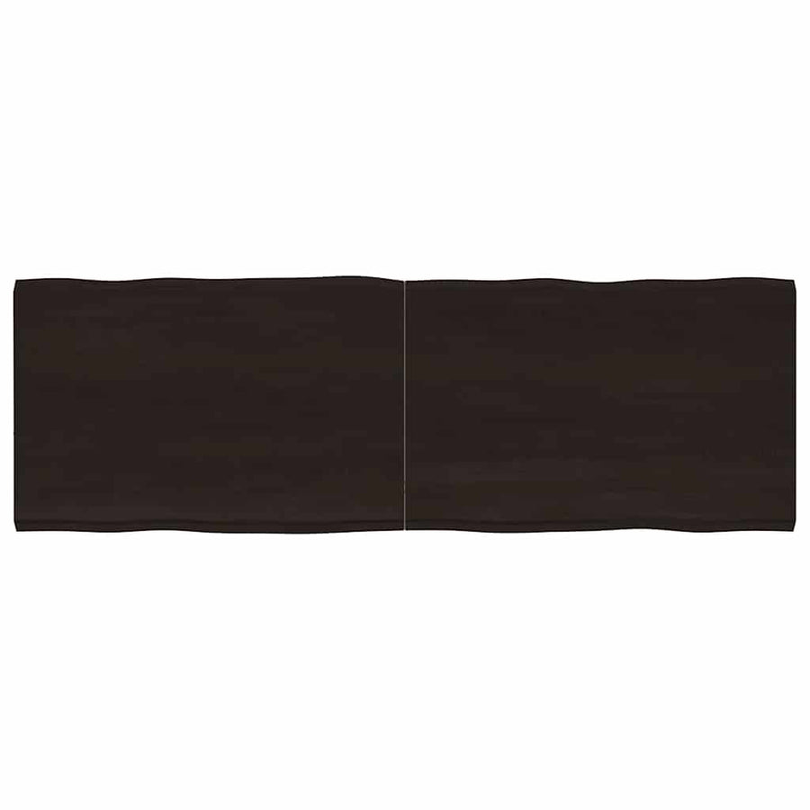 Table Top Dark Brown 180x60x(2-4) cm Live Edge