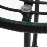 3 Piece Garden Dining Set Black Poly Rattan - Extra Image