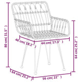 3 Piece Garden Dining Set Black Poly Rattan - Extra Image
