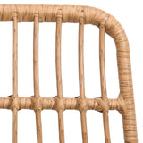 3 Piece Garden Dining Set Poly Rattan - Rear View