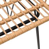 5 Piece Garden Dining Set Poly Rattan - Close-Up Angle