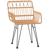 5 Piece Garden Dining Set Poly Rattan - 45-Degree Angle