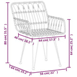7 Piece Garden Dining Set Black Poly Rattan - Extra Image