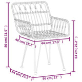 7 Piece Garden Dining Set Poly Rattan