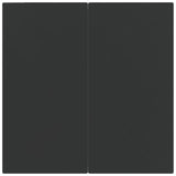 3 Piece Garden Dining Set Black Poly Rattan - Low Angle