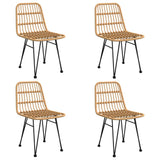 5 Piece Garden Dining Set Poly Rattan