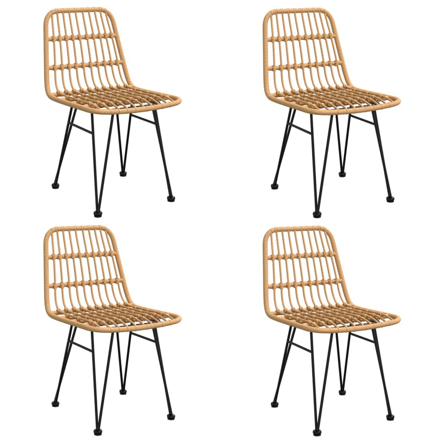 5 Piece Garden Dining Set Poly Rattan