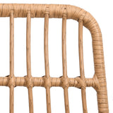7 Piece Garden Dining Set Poly Rattan - Rear View
