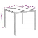 3 Piece Garden Dining Set with Cushions Grey Poly Rattan - Extra Image
