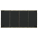 9 Piece Garden Dining Set with Cushions Grey Poly Rattan - Extra Image