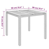 5 Piece Garden Dining Set with Cushions Black Poly Rattan - Extra Image