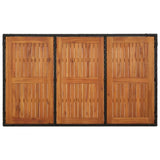 7 Piece Garden Dining Set with Cushions Black Poly Rattan - Close-Up Angle