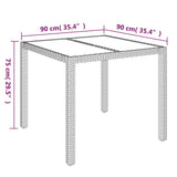 3 Piece Garden Dining Set with Cushions Grey Poly Rattan - Extra Image