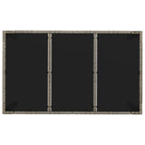 7 Piece Garden Dining Set with Cushions Grey Poly Rattan - Close-Up Angle