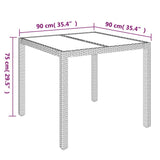 5 Piece Garden Dining Set with Cushions Grey Poly Rattan - Extra Image