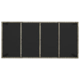 9 Piece Garden Dining Set with Cushions Grey Poly Rattan - Low Angle