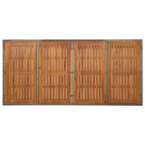 9 Piece Garden Dining Set with Cushions Grey Poly Rattan - Low Angle